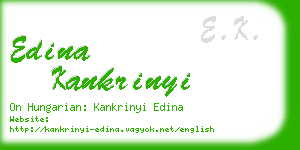 edina kankrinyi business card